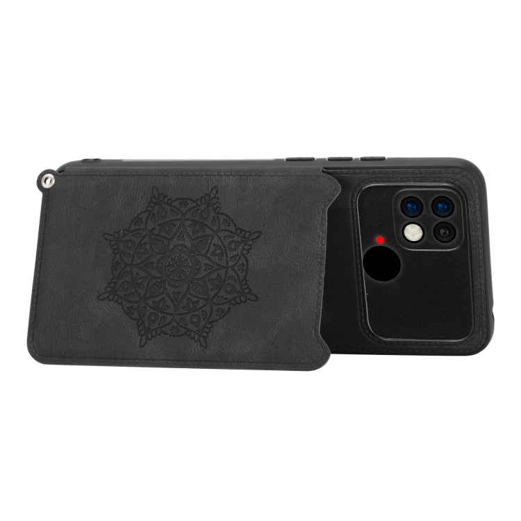 For Xiaomi Poco C40 Mandala Embossed Phone Case with Holder