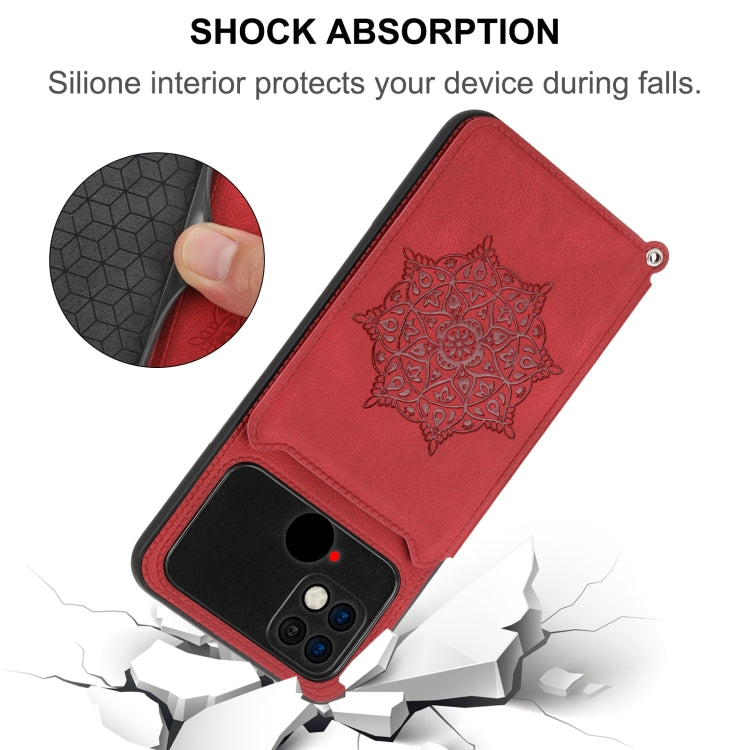 For Xiaomi Poco C40 Mandala Embossed Phone Case with Holder