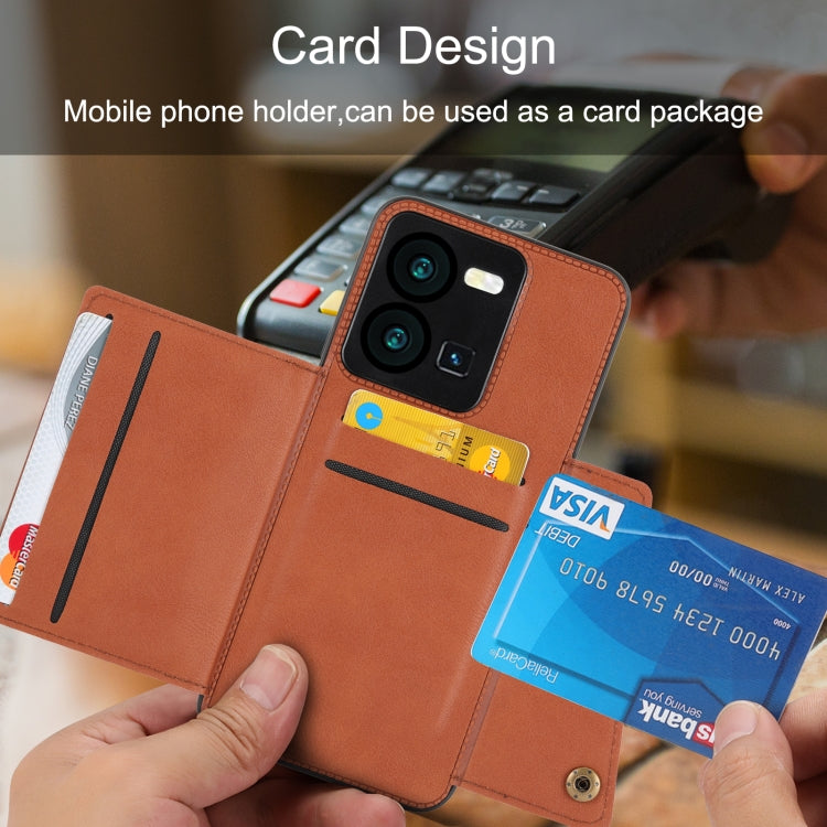 For vivo V25 5G / X80 Lite Double Buckle Magnetic Phone Case