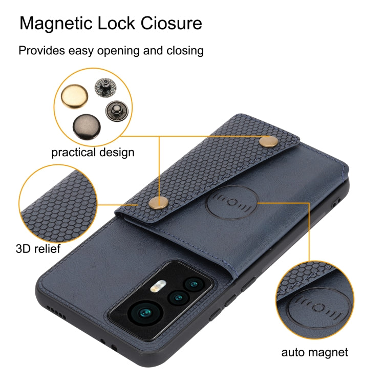 For Xiaomi Redmi K50 Ultra / 12T / 12 Pro Double Buckle Magnetic Phone Case