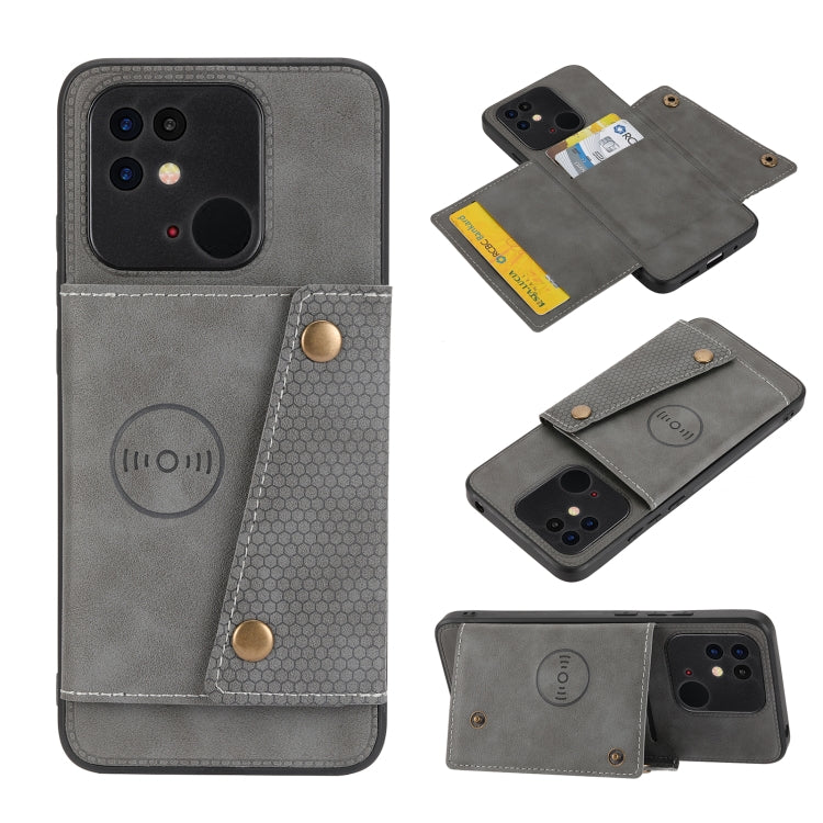 For Xiaomi Poco C40 Double Buckle Magnetic Phone Case