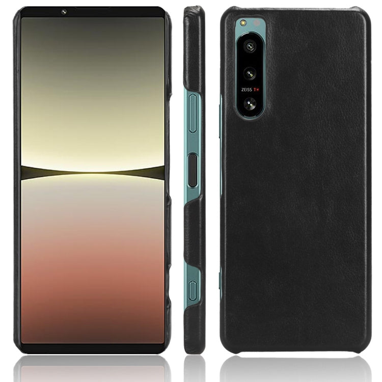 For Sony Xperia 5 IV Shockproof Litchi Texture PC + PU Case