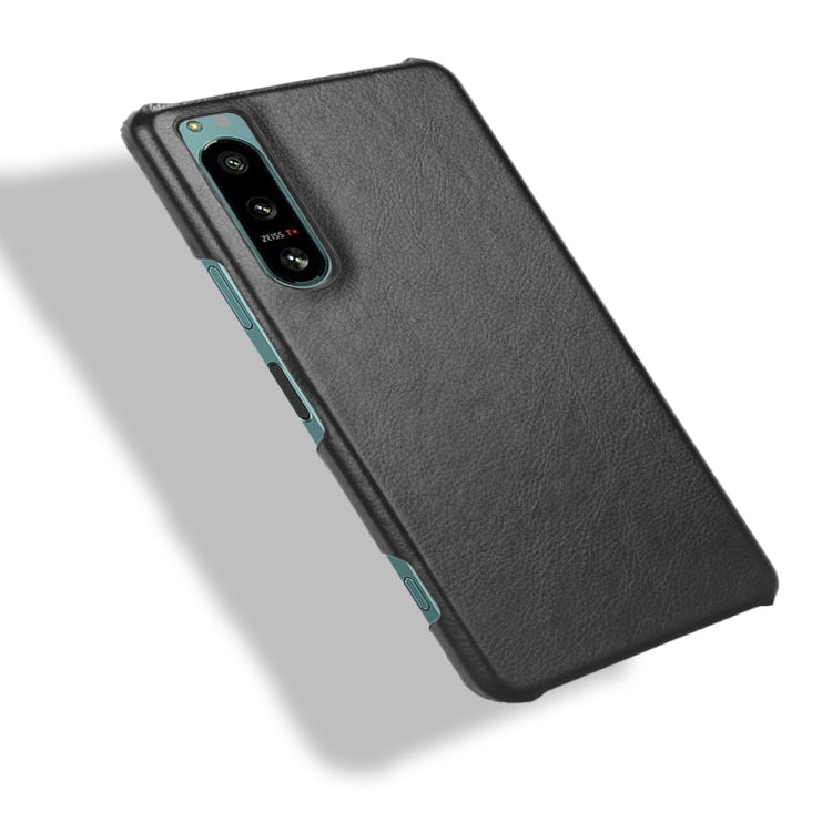 For Sony Xperia 5 IV Shockproof Litchi Texture PC + PU Case