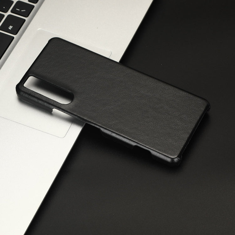 For Sony Xperia 5 IV Shockproof Litchi Texture PC + PU Case