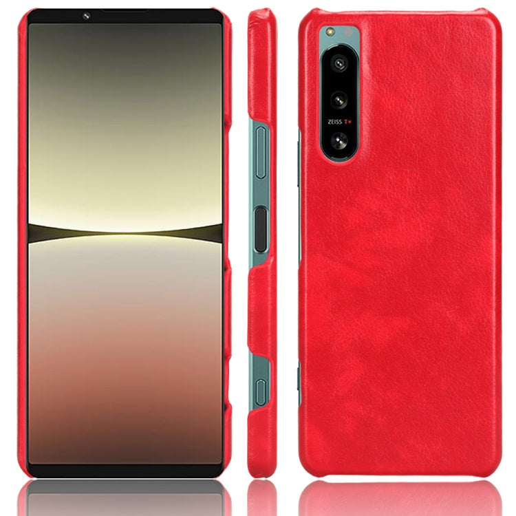 For Sony Xperia 5 IV Shockproof Litchi Texture PC + PU Case