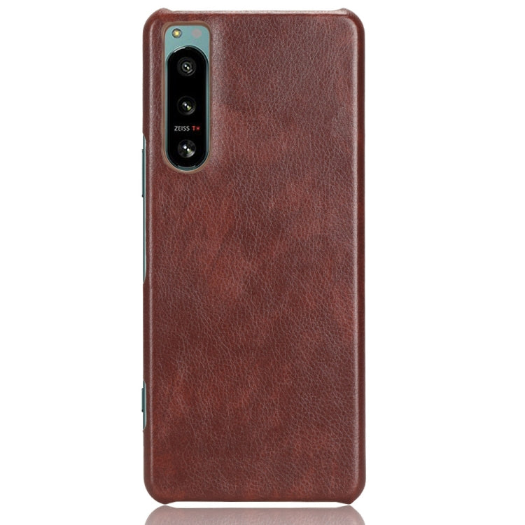 For Sony Xperia 5 IV Shockproof Litchi Texture PC + PU Case
