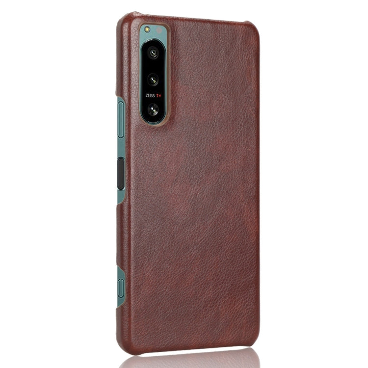 For Sony Xperia 5 IV Shockproof Litchi Texture PC + PU Case