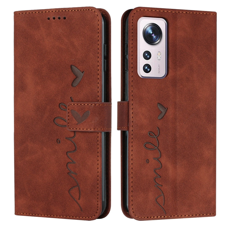 For Xiaomi 12 Lite Skin Feel Heart Pattern Leather Phone Case