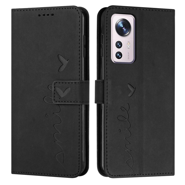 For Xiaomi 12 Lite Skin Feel Heart Pattern Leather Phone Case