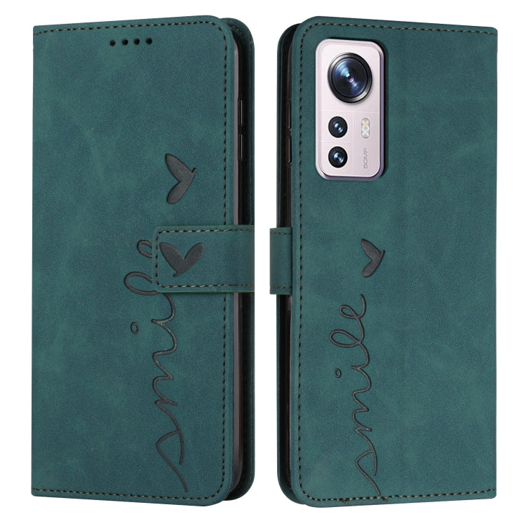 For Xiaomi 12 Lite Skin Feel Heart Pattern Leather Phone Case