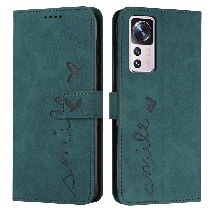 For Xiaomi 12T/12T Pro/Redmi K50 Ultra Skin Feel Heart Pattern Leather Phone Case