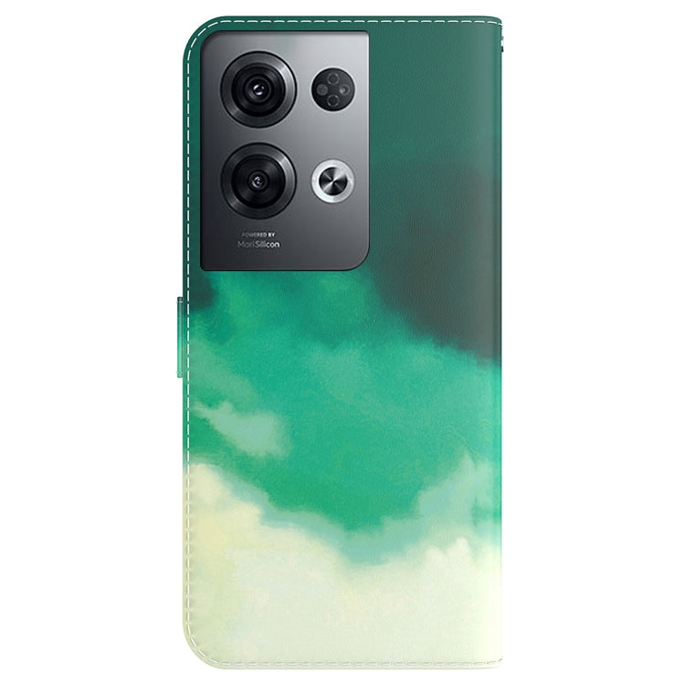 For OPPO Reno8 Pro Watercolor Pattern Flip Leather Phone Case
