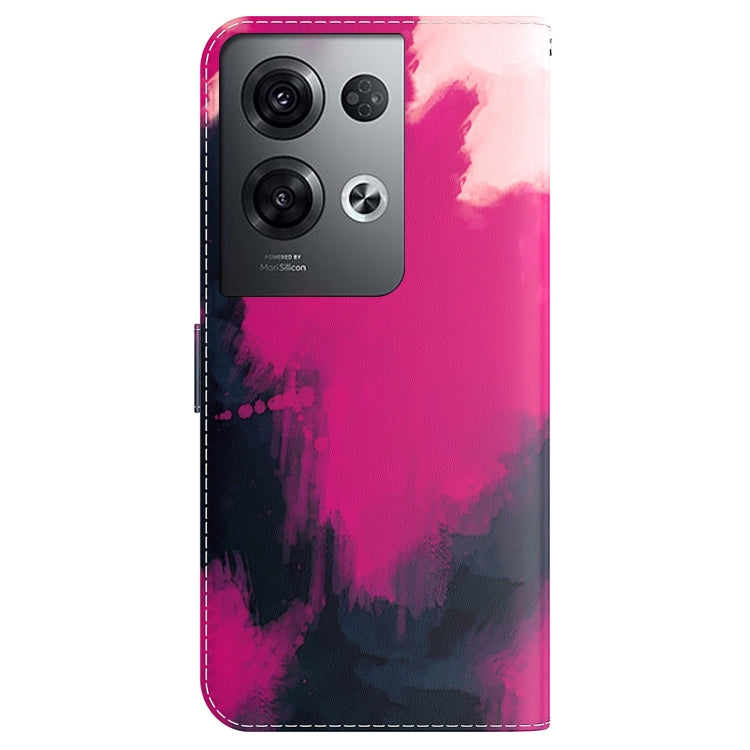 For OPPO Reno8 Pro Watercolor Pattern Flip Leather Phone Case