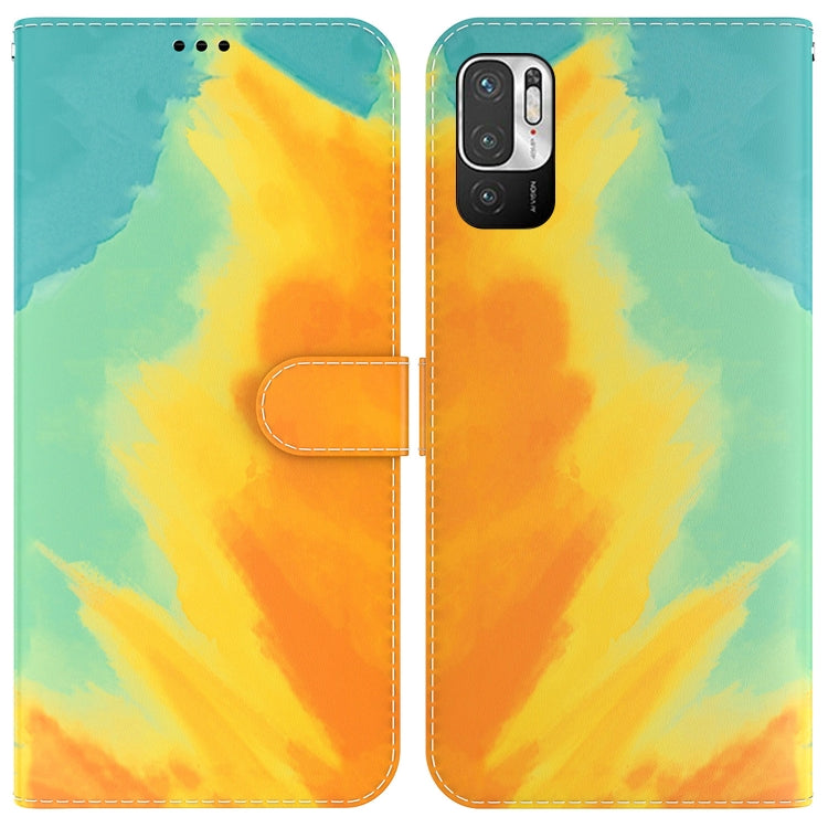 For Xiaomi Redmi Note 11T Pro / 11T Pro+ 5G Watercolor Pattern Flip Leather Phone Case