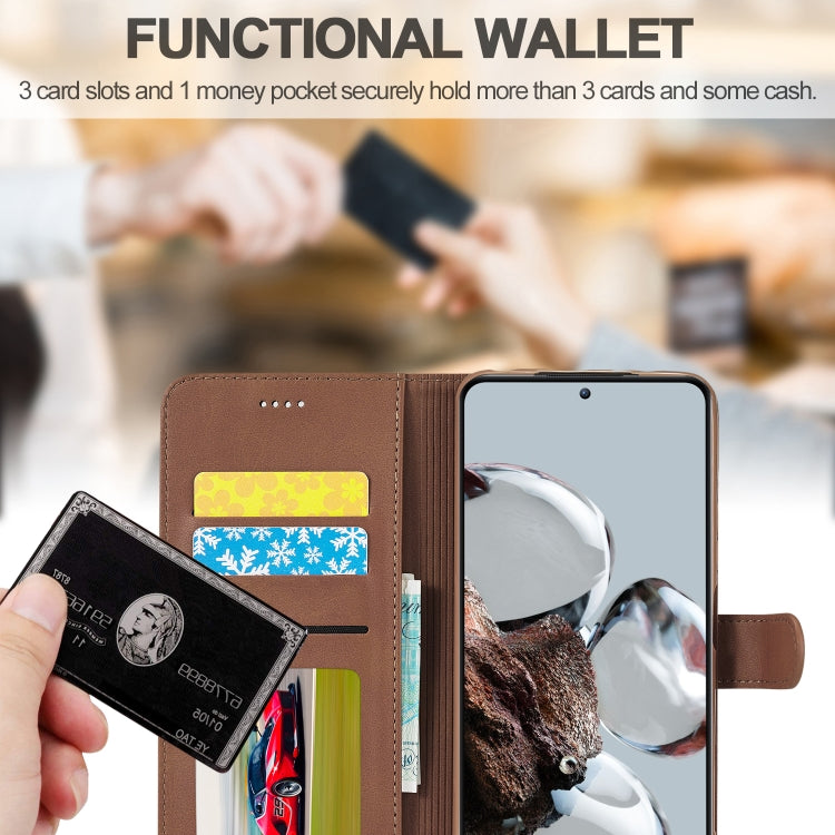 For Xiaomi 12T / 12T Pro LC.IMEEKE Calf Texture Leather Phone Case