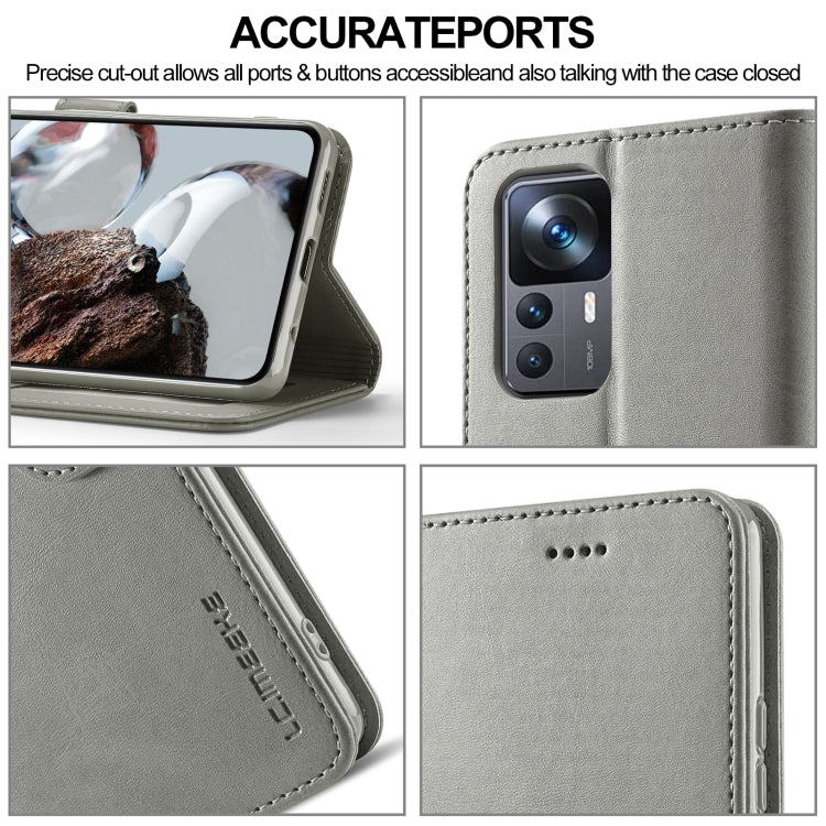 For Xiaomi 12T / 12T Pro LC.IMEEKE Calf Texture Leather Phone Case