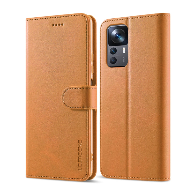 For Xiaomi 12T / 12T Pro LC.IMEEKE Calf Texture Leather Phone Case