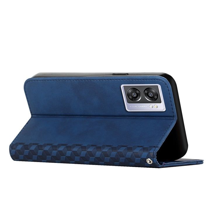 Diamond Splicing Skin Feel Magnetic Leather Phone Case For OPPO A57 5G/Realme V23/A77 5G/A57 4G Global/A57e 4G Global/A57s 4G Global/A77 4G Global/OnePlus Nord N20 SE 4G Global