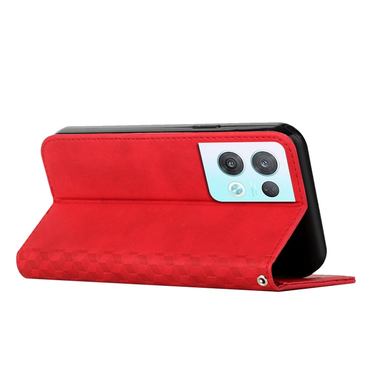 For OPPO Reno8 Pro+ 5G/Reno8 Pro 5G Global Diamond Splicing Skin Feel Magnetic Leather Phone Case