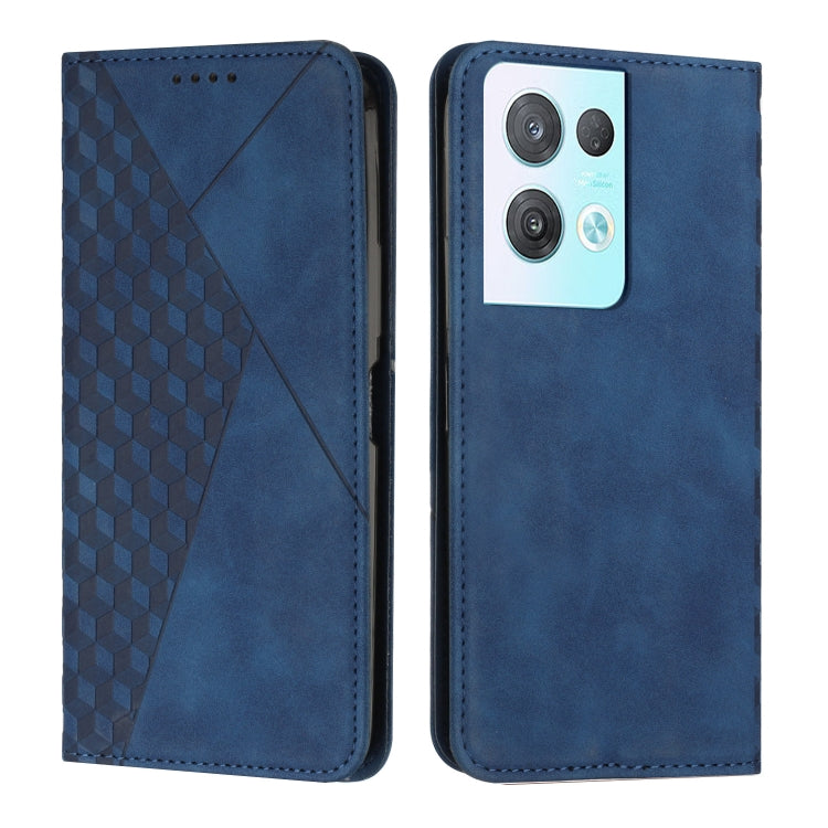 For OPPO Reno8 Pro+ 5G/Reno8 Pro 5G Global Diamond Splicing Skin Feel Magnetic Leather Phone Case