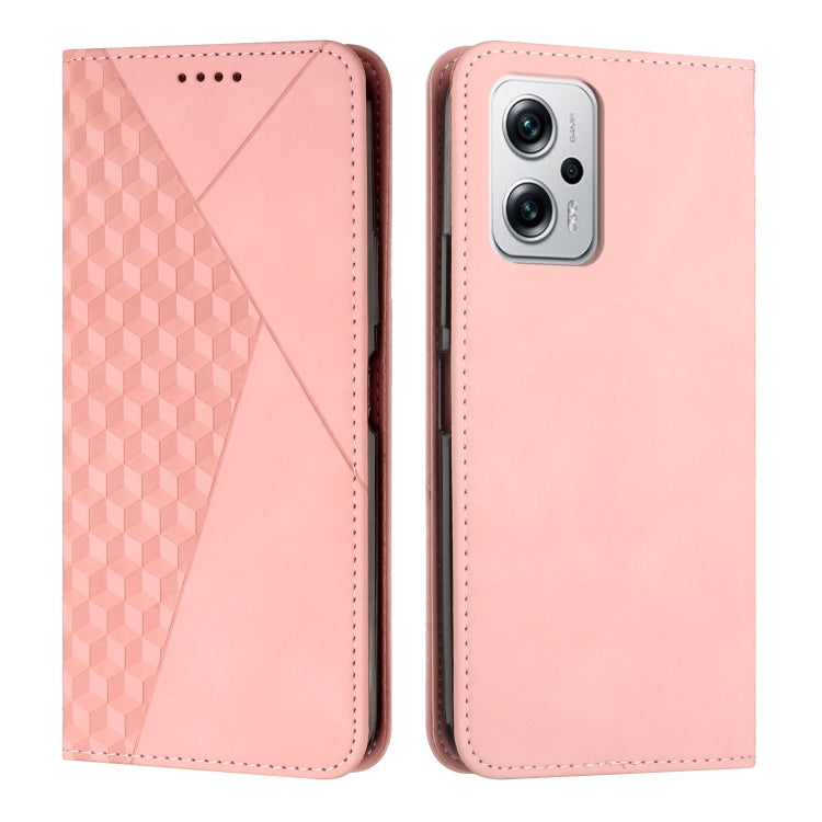 For Xiaomi Redmi Note 11T Pro 5G/Note 11T Pro+ 5G/Xiaomi Poco X4 GT Diamond Splicing Skin Feel Magnetic Leather Phone Case
