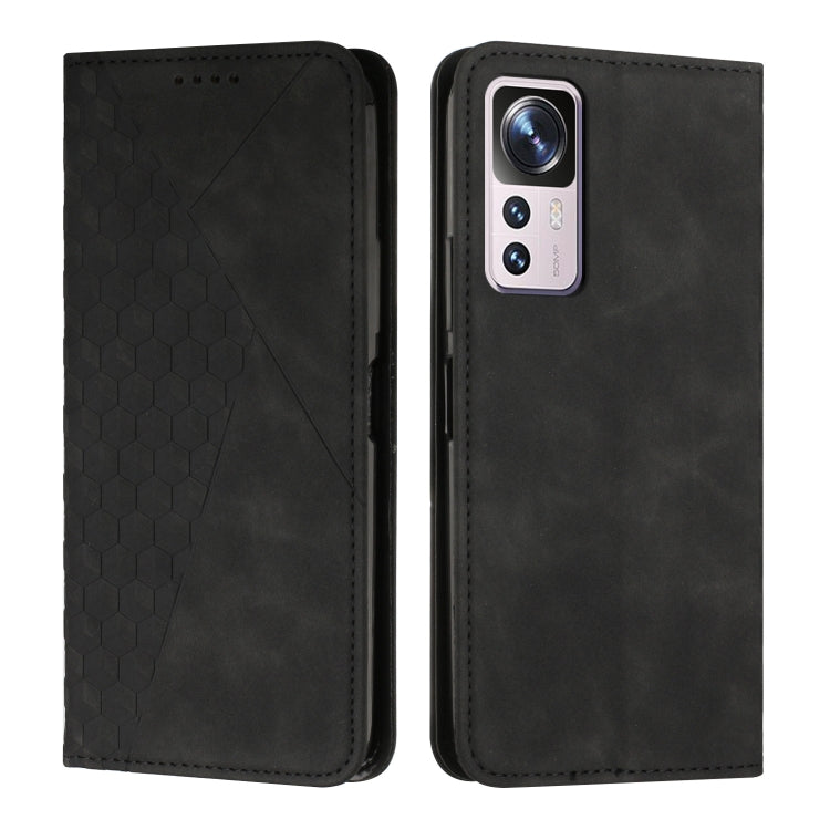 For Xiaomi 12T/12T Pro/Redmi K50 Ultra Diamond Splicing Skin Feel Magnetic Leather Phone Case