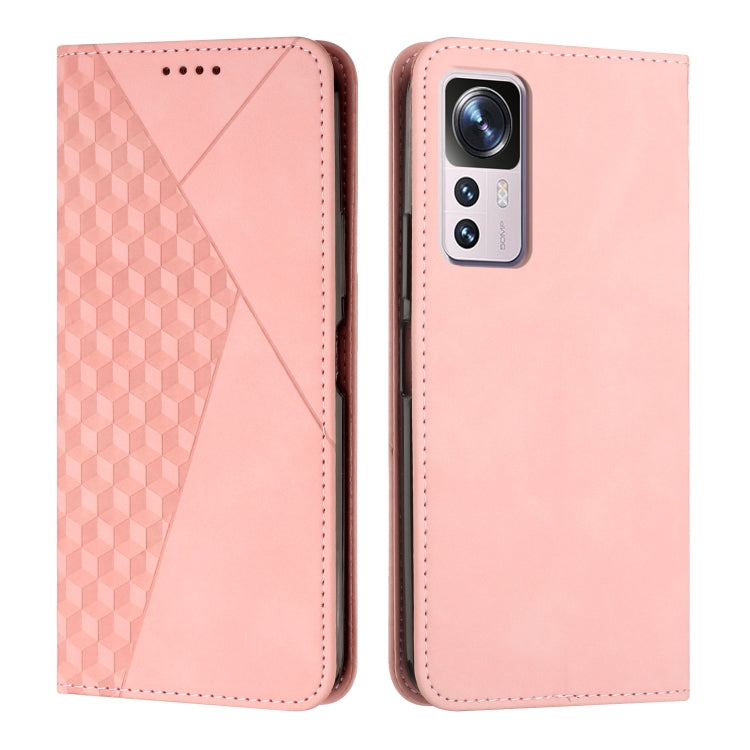 For Xiaomi 12T/12T Pro/Redmi K50 Ultra Diamond Splicing Skin Feel Magnetic Leather Phone Case