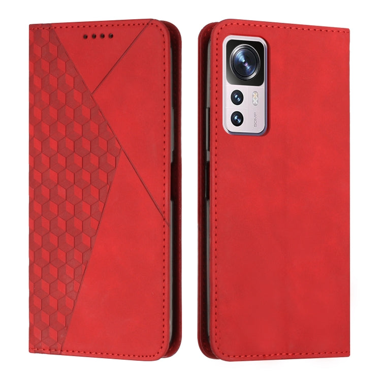 For Xiaomi 12T/12T Pro/Redmi K50 Ultra Diamond Splicing Skin Feel Magnetic Leather Phone Case