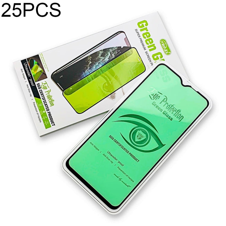 25 PCS MIETUBL 9H Hardness Eye-caring Anti-glare Green Light Tempered Glass Film for OPPO F11 / A9x