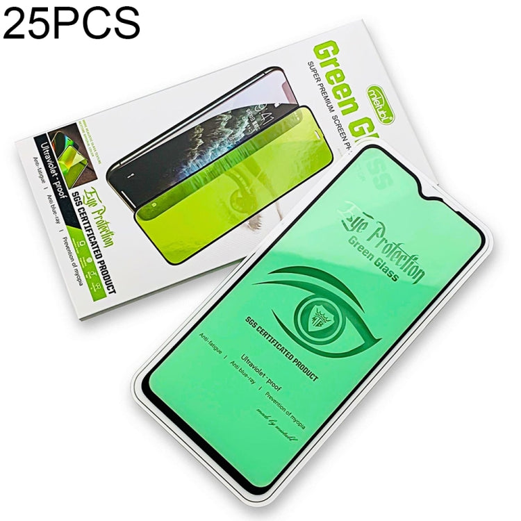 25 PCS MIETUBL 9H Hardness Eye-caring Anti-glare Green Light Tempered Glass Film for Vivo Y19 / Y5s / U20 / U3