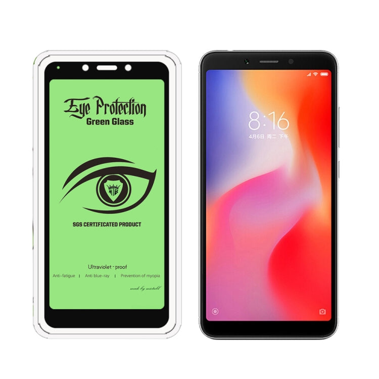 25 PCS MIETUBL 9H Hardness Eye-caring Anti-glare Green Light Tempered Glass Film for Xiaomi Redmi 6 / 6A