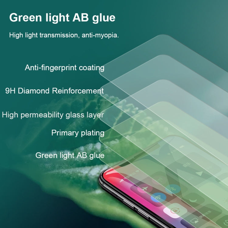 25 PCS MIETUBL 9H Hardness Eye-caring Anti-glare Green Light Tempered Glass Film for Xiaomi Redmi Note 8