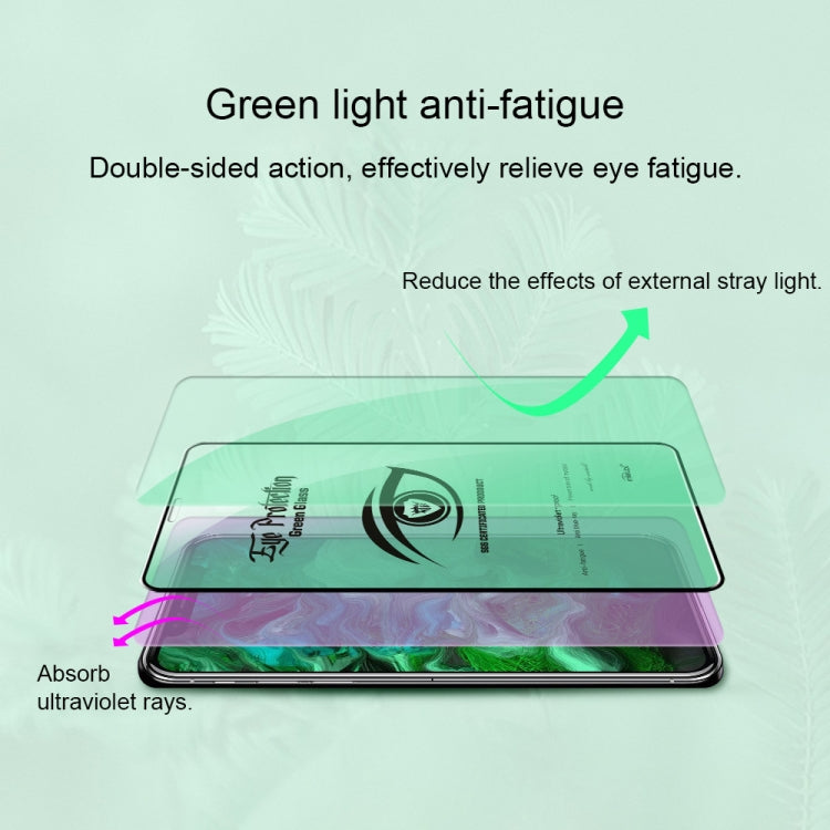 25 PCS MIETUBL 9H Hardness Eye-caring Anti-glare Green Light Tempered Glass Film for Galaxy A70 / A70s