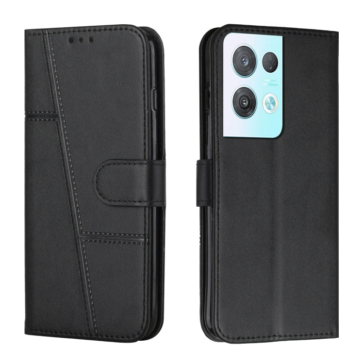 For OPPO Reno8 Pro+ 5G/Reno8 Pro 5G Global Stitching Calf Texture Buckle Leather Phone Case