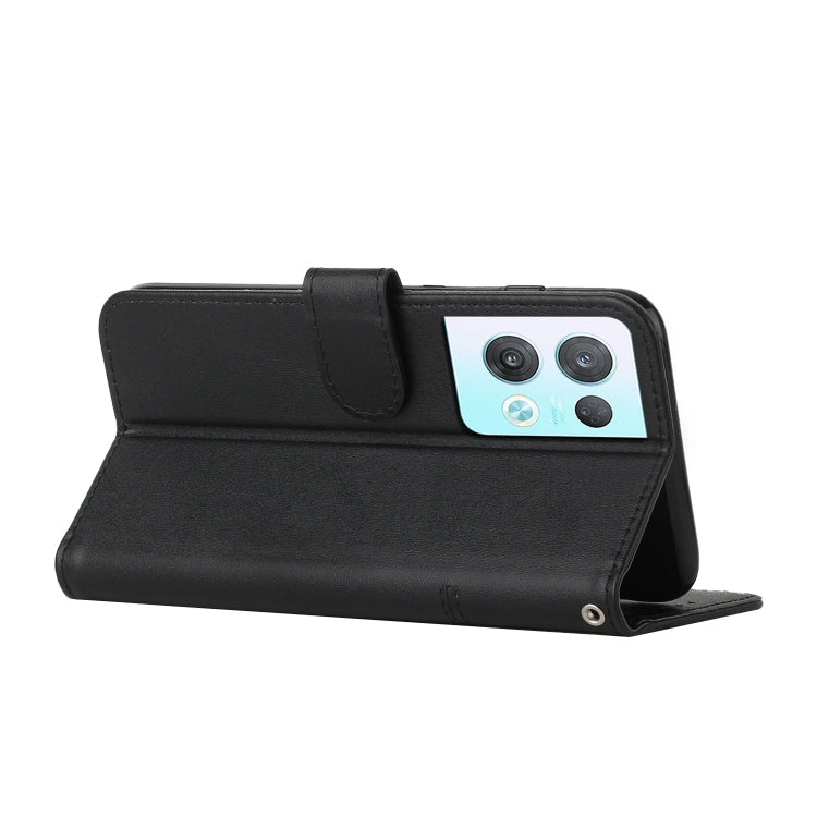 For OPPO Reno8 Pro+ 5G/Reno8 Pro 5G Global Stitching Calf Texture Buckle Leather Phone Case