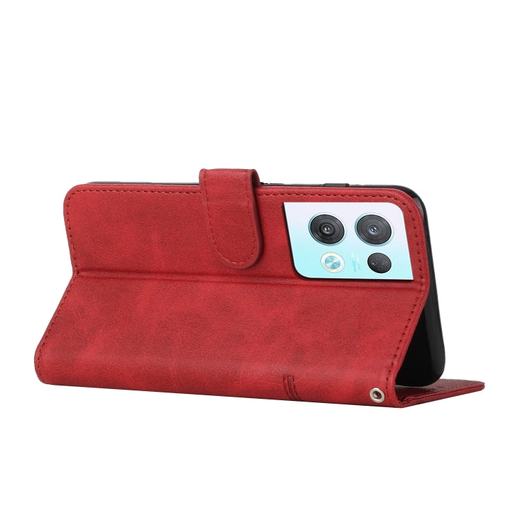 For OPPO Reno8 Pro+ 5G/Reno8 Pro 5G Global Stitching Calf Texture Buckle Leather Phone Case