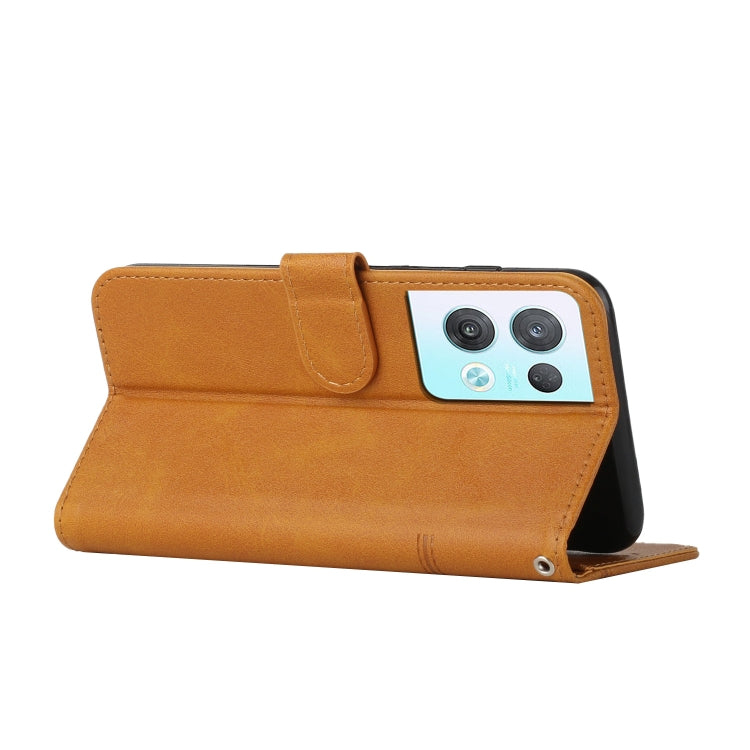 For OPPO Reno8 Pro+ 5G/Reno8 Pro 5G Global Stitching Calf Texture Buckle Leather Phone Case