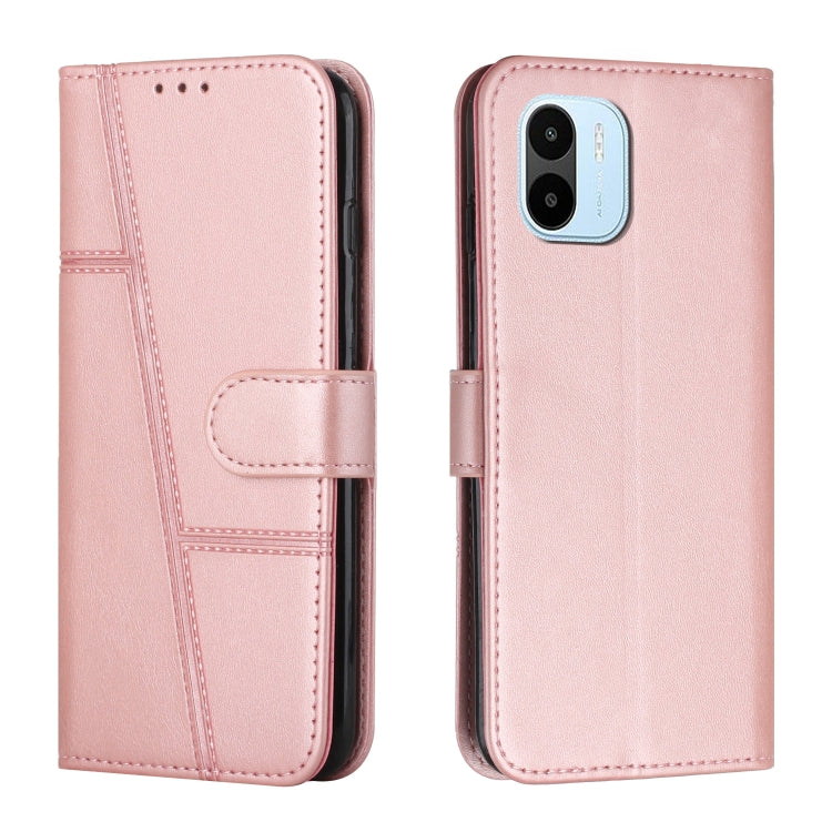 For Xiaomi Redmi A1 Stitching Calf Texture Buckle Leather Phone Case