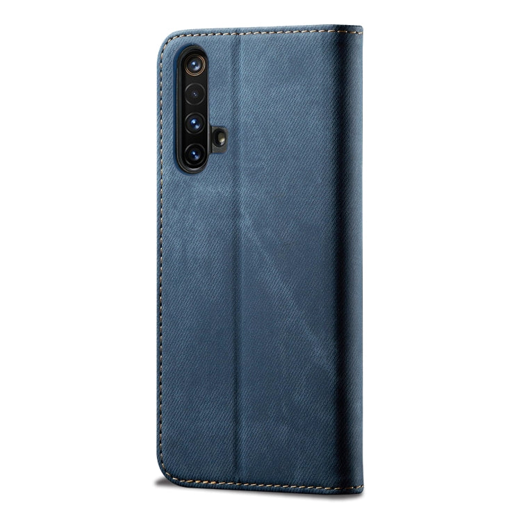 For OPPO Realme X50 Denim Texture Casual Style Horizontal Flip Leather Case with Holder & Card Slots & Wallet