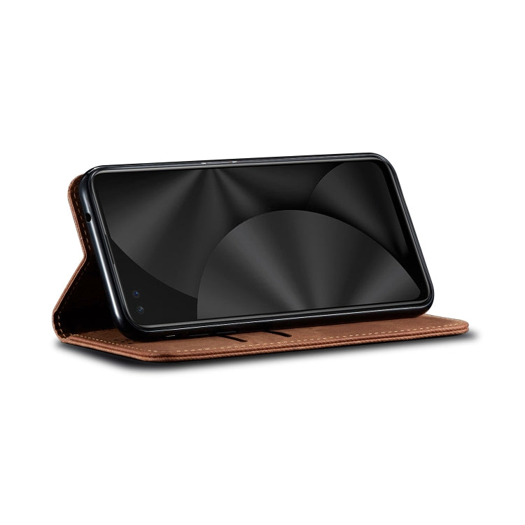 For OPPO Realme X50 Denim Texture Casual Style Horizontal Flip Leather Case with Holder & Card Slots & Wallet