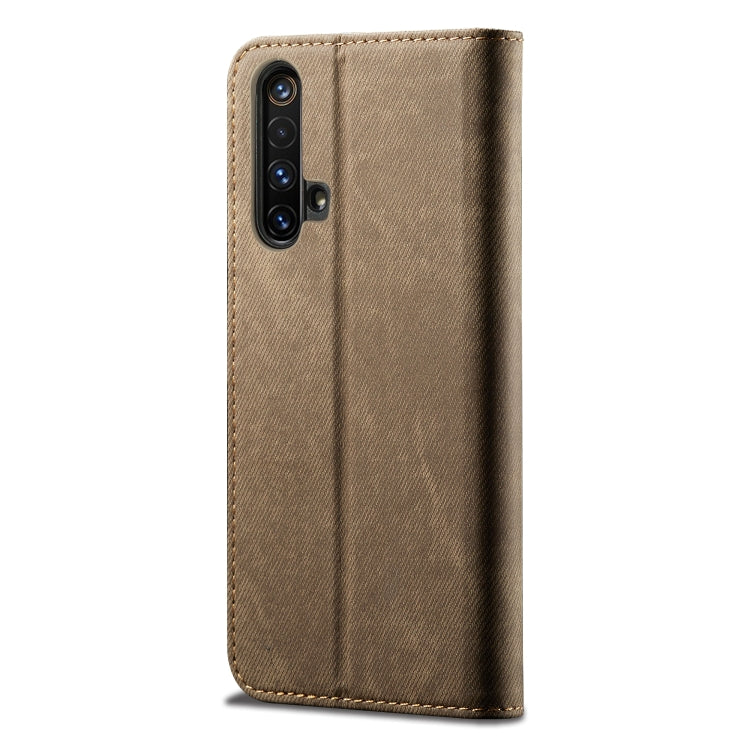 For OPPO Realme X50 Denim Texture Casual Style Horizontal Flip Leather Case with Holder & Card Slots & Wallet
