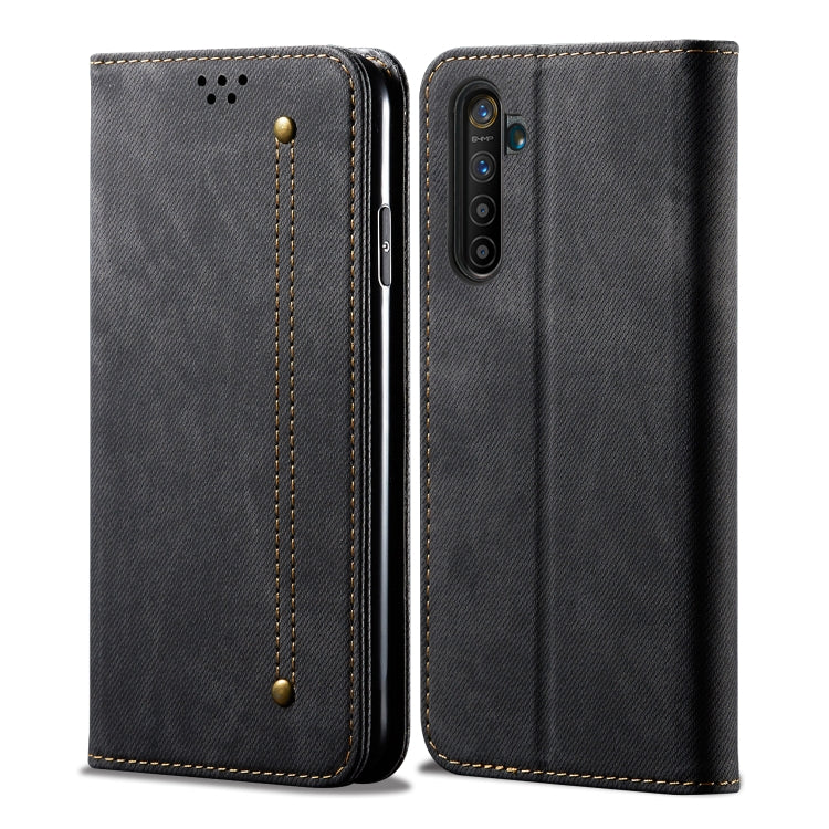 For OPPO Realme 6 Pro Denim Texture Casual Style Horizontal Flip Leather Case with Holder & Card Slots & Wallet