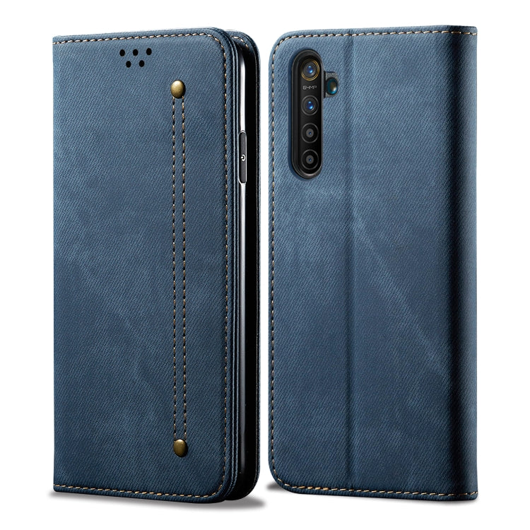 For OPPO Realme 6 Pro Denim Texture Casual Style Horizontal Flip Leather Case with Holder & Card Slots & Wallet