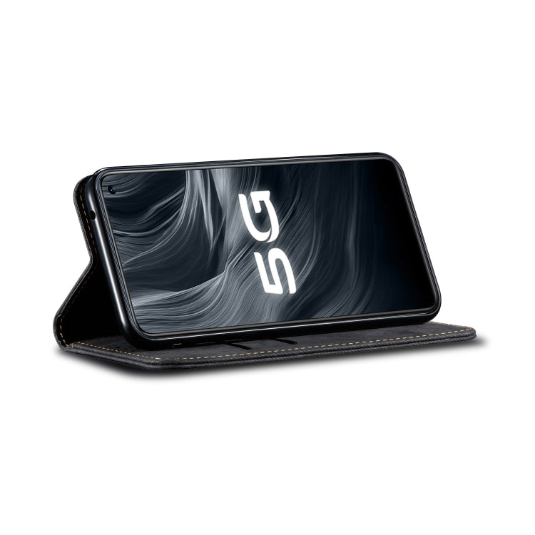 For Vivo Z6 Denim Texture Casual Style Horizontal Flip Leather Case with Holder & Card Slots & Wallet