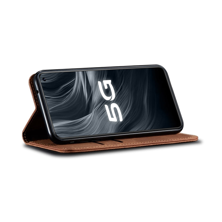 For Vivo Z6 Denim Texture Casual Style Horizontal Flip Leather Case with Holder & Card Slots & Wallet