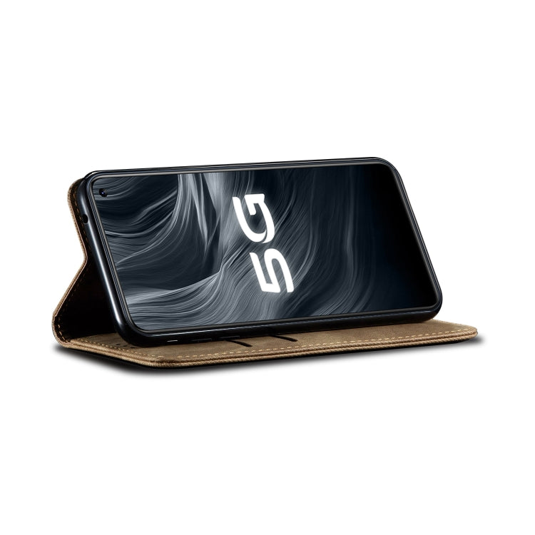 For Vivo Z6 Denim Texture Casual Style Horizontal Flip Leather Case with Holder & Card Slots & Wallet