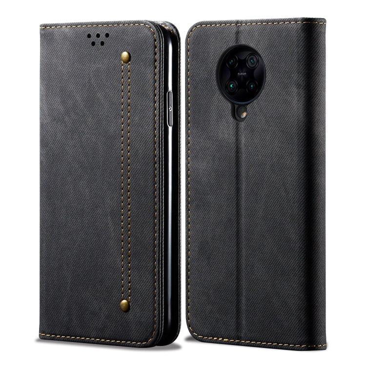 For Xiaomi Redmi K30 Pro / POCO F2 Denim Texture Casual Style Horizontal Flip Leather Case with Holder & Card Slots & Wallet