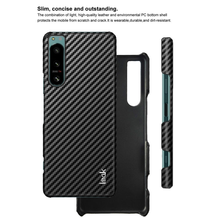 For Sony Xperia 5 IV IMAK Ruiyi Series Carbon Fiber PU + PC Phone Case