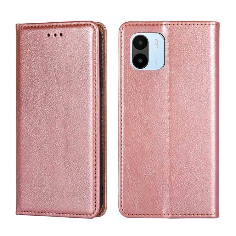 For Xiaomi Redmi A1 Gloss Oil Solid Color Magnetic Leather Phone Case