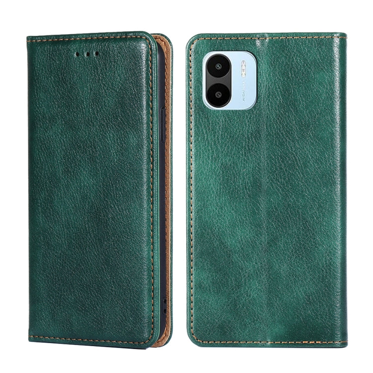 For Xiaomi Redmi A1 Gloss Oil Solid Color Magnetic Leather Phone Case